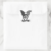 神の中で我々は信頼する |アメリ動揺してカのイーグル国旗 スクエアシール (バッグ)