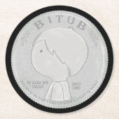 神の中で我々は信頼する ラウンドペーパーコースター (正面)