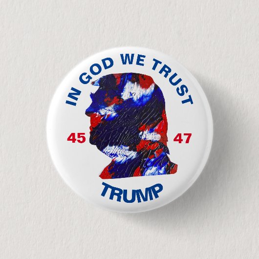 神の中で我々は信頼する 缶バッジ (正面)