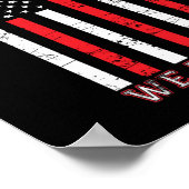 神の中で我々は信頼 – ヴィンテージアメリカ国旗のクロスパティオティック ポスター (角)