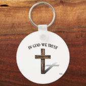 神の中で我々は険しい十字架で信頼する キーホルダー (正面)