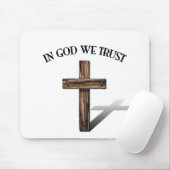 神の中で我々は険しい十字架で信頼する マウスパッド (マウス)