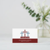 神の中で私たちは信じる,十字架,キリスト教,宗教 名刺 (スタンド正面)