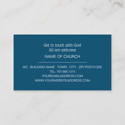 神の中で私たちは信じる，十字架，キリスト教，宗教 名刺 (裏面)