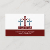 神の中で私たちは信じる,十字架,キリスト教,宗教 名刺 (正面)
