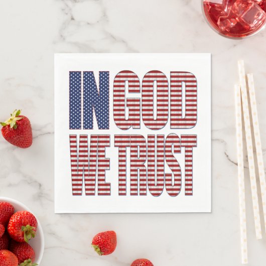 神の中で私たちは星とストライプを信頼文字 スタンダードランチョンナプキン (インサイチュ)