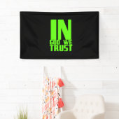 神の中で私たちは聖書イエス・キリスト教の宗教王を信じる 横断幕 (インサイチュ)