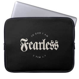 神の中で私は恐れを知らない2ティム1:7クリスチャン ラップトップスリーブ