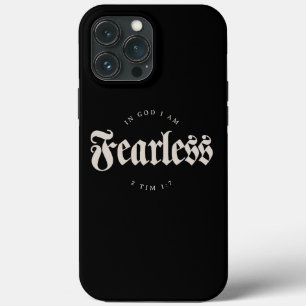 神の中で私は恐れを知らない2ティム1:7クリスチャン iPhone 13 PRO MAXケース