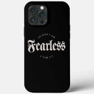 神の中で私は恐れを知らない2ティム1:7クリスチャン iPhone 13 PRO MAXケース