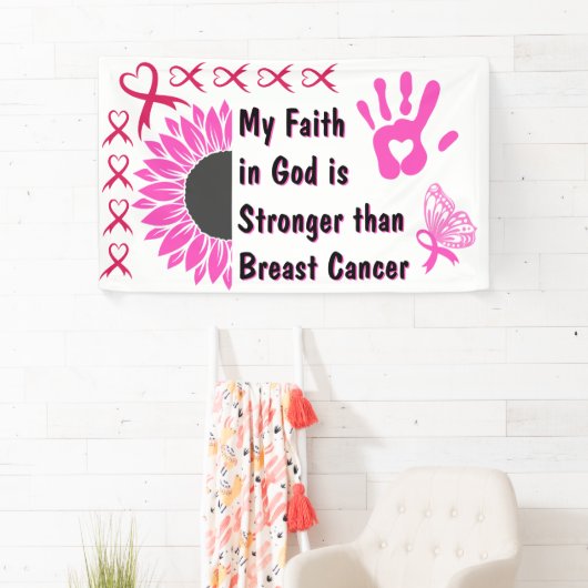神の乳がん生存者のバナーアイディア 横断幕 (インサイチュ)