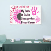 神の乳がん生存者のバナーアイディア 横断幕 (トレードショー)
