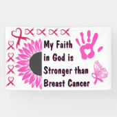 神の乳がん生存者のバナーアイディア 横断幕 (横)