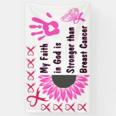 神の乳がん生存者のバナーアイディア 横断幕 (縦)