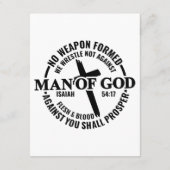 神の人よ,私に対して形成された武器は何の利益にもならない エンクロージャーカード (裏面)