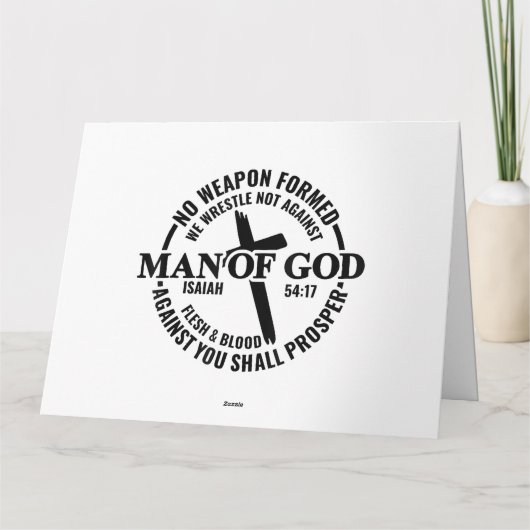 神の人よ,私に対して形成された武器は何の利益にもならない カード (裏面)