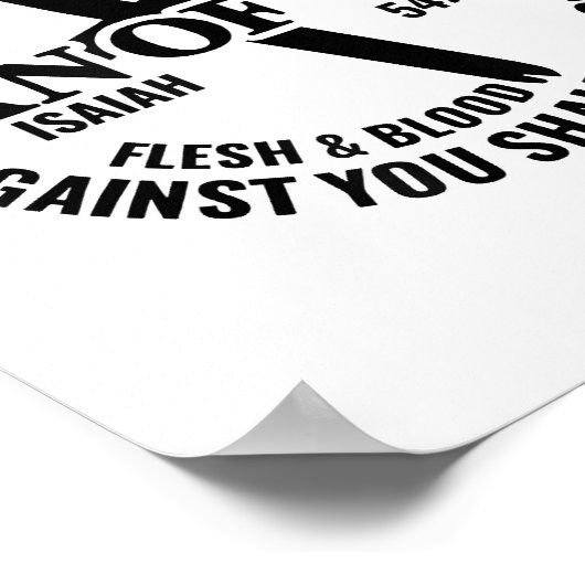 神の人よ,私に対して形成された武器は何の利益にもならない ポスター (角)