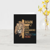 神の人夫パパ守護者ヒーローライオンお父さん カード (黄色い花)