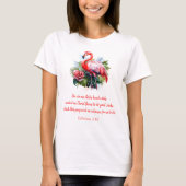 神の作品フラミンゴ Tシャツ (正面)
