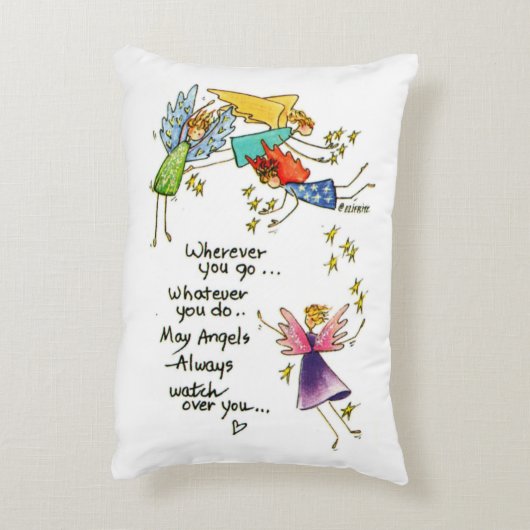 神の使いがお前を見張る祈りの言葉色 アクセントクッション (裏面(縦))