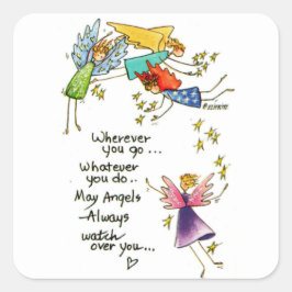 神の使徒があなたを見守る色モダン付 スクエアシール
