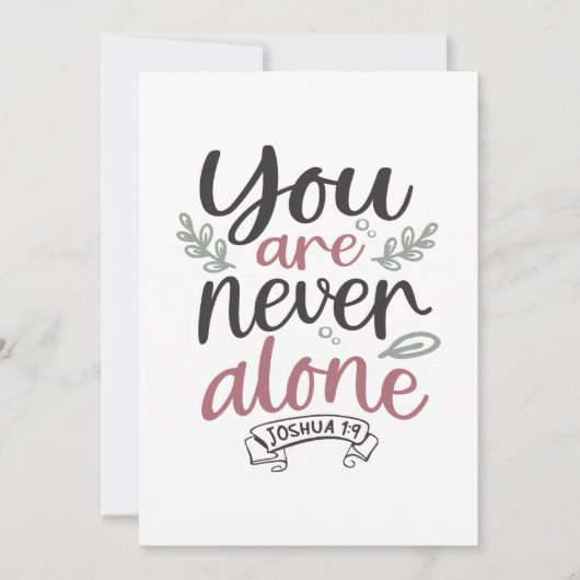 神の保証 – ジョシュア1:9キリスト教のデザイン サンキューカード (正面)