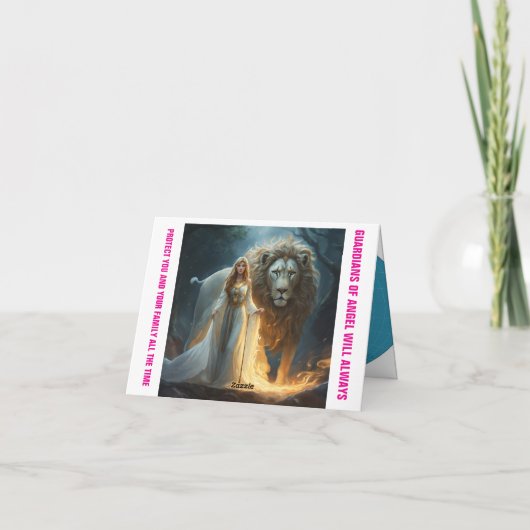 神の保護の感謝カード - カスタマイズ可能 サンキューカード (裏面)