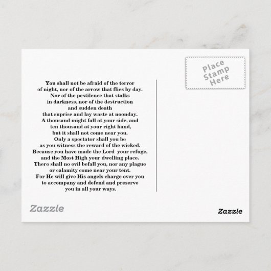 神の保護 ポストカード (裏面)