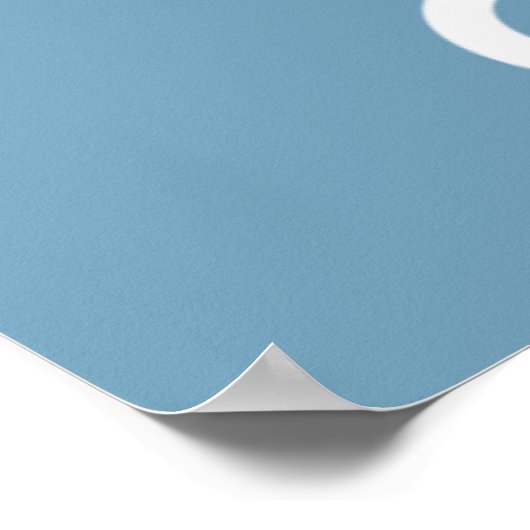 神の保青と白を信じて落ち着く ポスター (角)