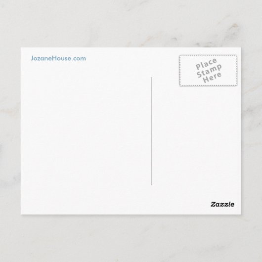 神の保青と白を信じて落ち着く ポストカード (裏面)