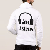 神の信仰に基づく聞引用文フルジップメンズ パーカ (裏面)