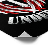 神の信仰の下にある一つの国が米国国旗を越える ポスター (角)