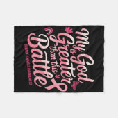 神の信仰の乳がんが乳がん戦争を支える フリースブランケット (正面(横))