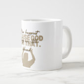 神の信仰を賛美すインスパイアる ジャンボコーヒーマグカップ (正面右)