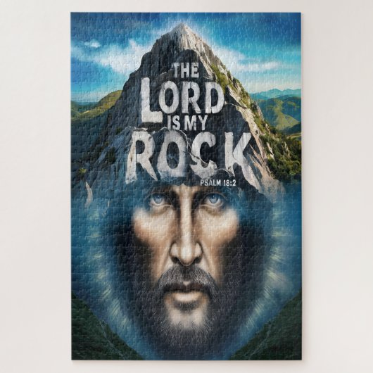 神の信仰：主は私の岩 ジグソーパズル (縦)