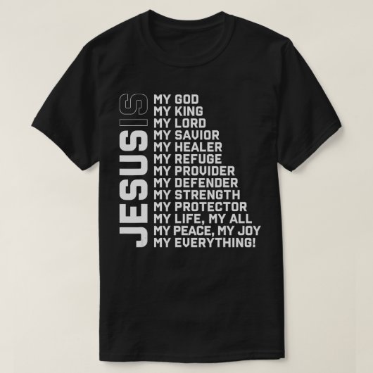 神の信者ギフトイエス・キリスト教主イエス・デフィン Tシャツ (デザイン正面)