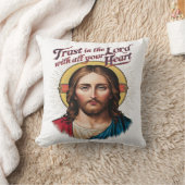 神の信頼：イエスが信仰を励ます クッション (ブランケット)