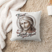 神の信頼：イエスは主への信頼を奨励する クッション (ブランケット)