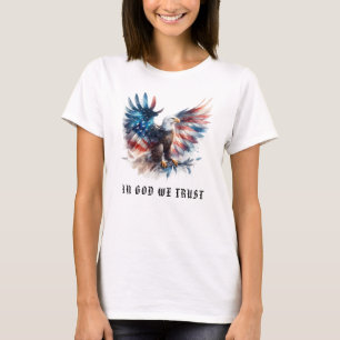 *~*神の信頼。EagleAP16アメリカ国旗USA禿 Tシャツ