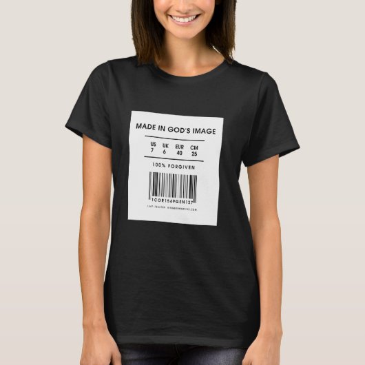神の像に造られた 完全に許された100% 面白いラ Tシャツ (正面)