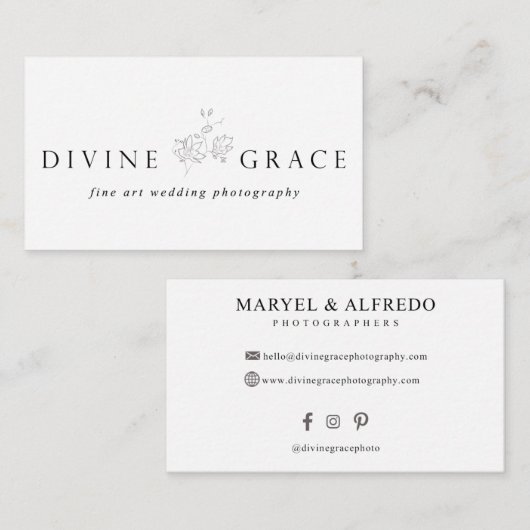 神の優美 名刺 (正面/裏面)