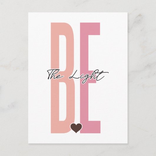 神の光であっ信じて、イエスを信頼し、尊敬しなさい ポストカード (正面)