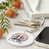 "神の光の中で共に歩く"- 1ヨハネ1:7 キーホルダー (正面右)