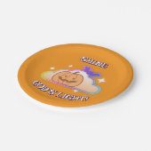 神の光クリスチャンパーソナライズされたハロウィーンを照らす ペーパープレート (アングル)