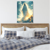 神の光 – イエスのクリスマスの水色 キャンバスプリント (インサイチュ (寝室))