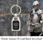 神の全天ブラックキーチェーン キーホルダー<br><div class="desc">エペソ6聖書の詩。神の素晴らし言葉を知り、神の保護を必要とする人々に贈り物をする。</div>
