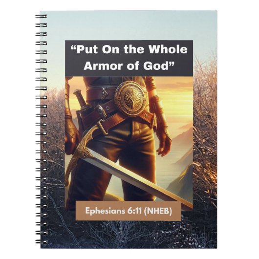 神の全武具 – エペソ – スパイラルノートブック ノートブック (正面)