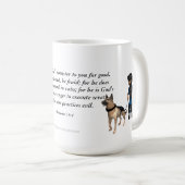 神の公使警察と犬 コーヒーマグカップ (正面右)