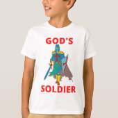 神の兵士の腕の男の子 Tシャツ (正面)