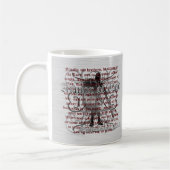 神の兵士の装甲 コーヒーマグカップ (左)